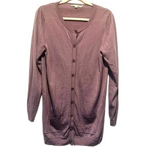 Boden 💯 wool cardigan‎ so soft long size 12
Mauve